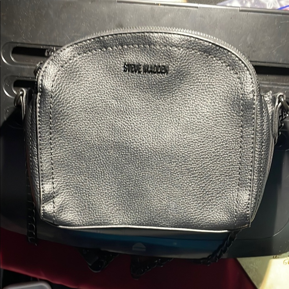 Steve Madden Black Leather Crossbody Bag